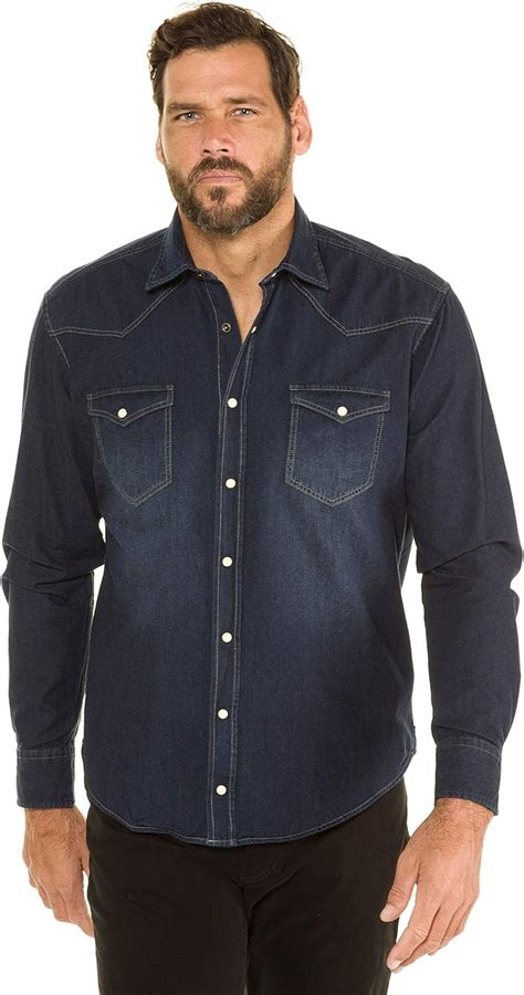 Jp Hommes Grandes Tailles L Xl Jusqu Au Xl Chemise En Jean