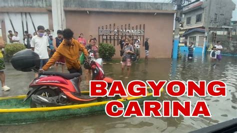 Lubog Sa Baha Bagyong Carina At Habagat Deca Homes Meycauayan Youtube