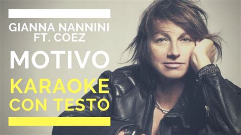 Motivo By Gianna Nannini Ft Coez Instrumental Version KARAOKE CON