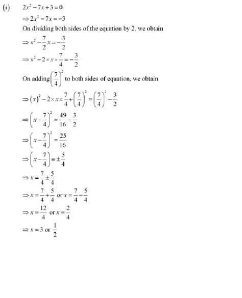 Ncert Solutions Class 10 Maths Ch 4 Quadratic Equations