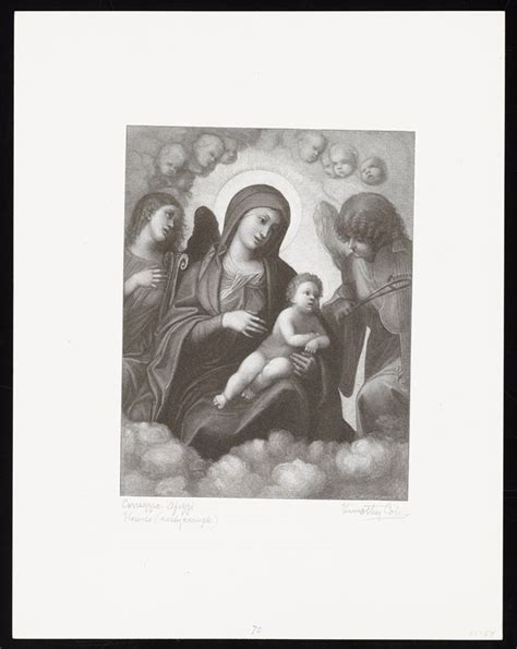 Madonna And Child In Glory Timothy Cole Artist After Correggio