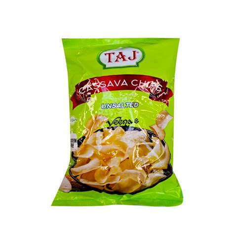 Taj Cassava Chips Unsalted 200g