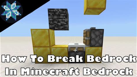 How To Break Bedrock In Minecraft Bedrock Youtube