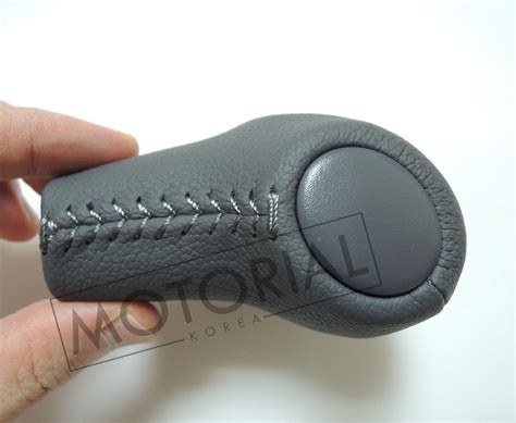 Leather Gear Shift Lever Knob Gray For Hyundai Entourage Ebay