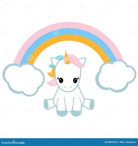 Licorne Et Un Arc En Ciel Illustration De Vecteur Illustration Du