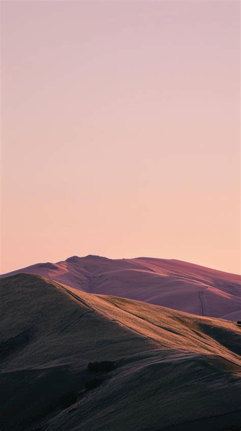 pastel sunset hills, tranquil nature wallpaper, serene landscape ...