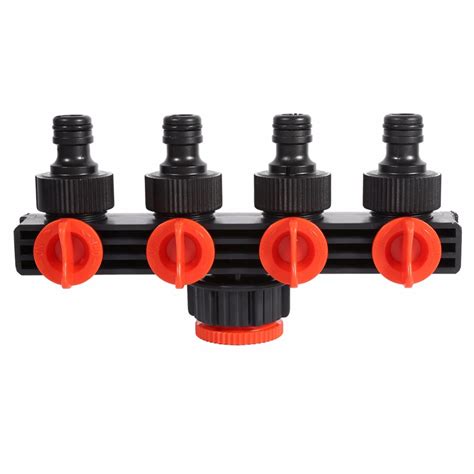 Jardim mangueira divisor de tubulação conector rápido 4 way tap 3 4