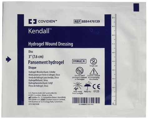 Kendallcovidien Kendall Aquaflo Hydrogel Wound Dressing Disk 3 Inch 5