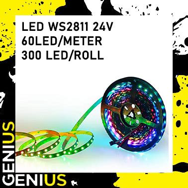 Jual RGB Smart LED Strip WS2811 SM16703 60 Leds 24V Addressable Indoor