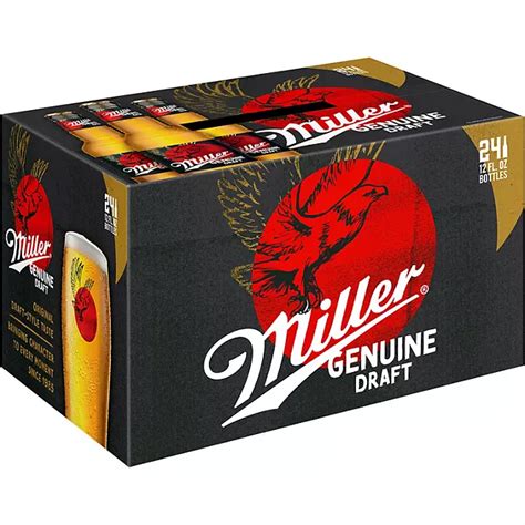 Miller Genuine Draft Lager Beer 12 Fl Oz Bottle 24 Pk Sams Club