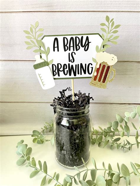 Baby Is Brewing Centerpieces Baby Is Brewing Decorations Etsy