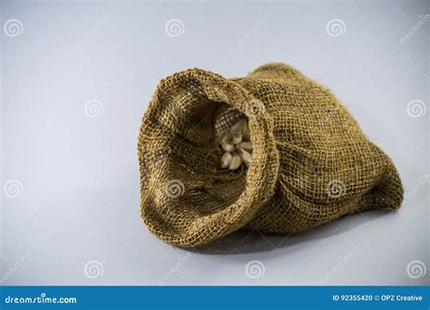 sack bag   white background stock photo image  full natural