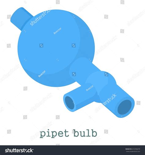 Pipet Bulb Icon Cartoon Illustration Pipet เวกเตอรสตอก ปลอดคา