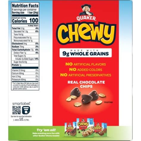 Quaker Chewy Chocolate Chip Granola Bars 8 Ct 084 Oz Pick ‘n Save