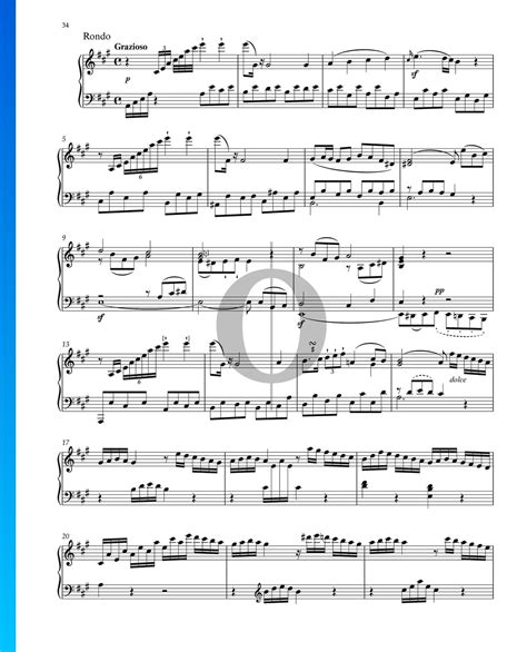 Sonate En La Majeur Op 2 No 2 4 Rondo Ludwig Van Beethoven