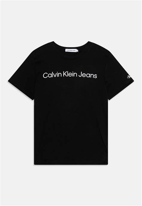 Calvin Klein Jeans Logo Unisex T Shirt Print Blackschwarz Zalandode