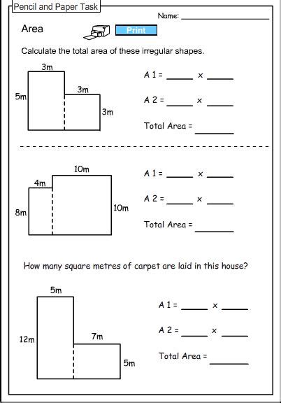 Perimeter Of Irregular Shapes Worksheet