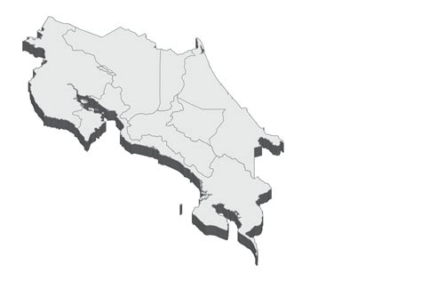 Ilustración de mapa 3d de costa rica 6124623 Vector en Vecteezy