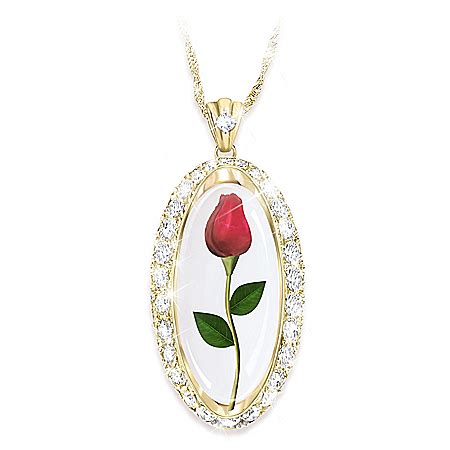 Forever Rose Of Love Women S Personalized K Gold Plated Pendant