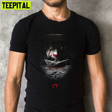 It Pennywise Stephen King Storm Drain Scary Movie Retro Design T Shirt