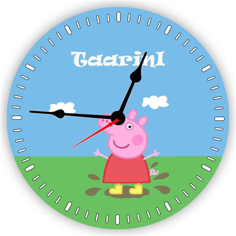 Clock Peppa Pig Personalize With Name Moms Charm