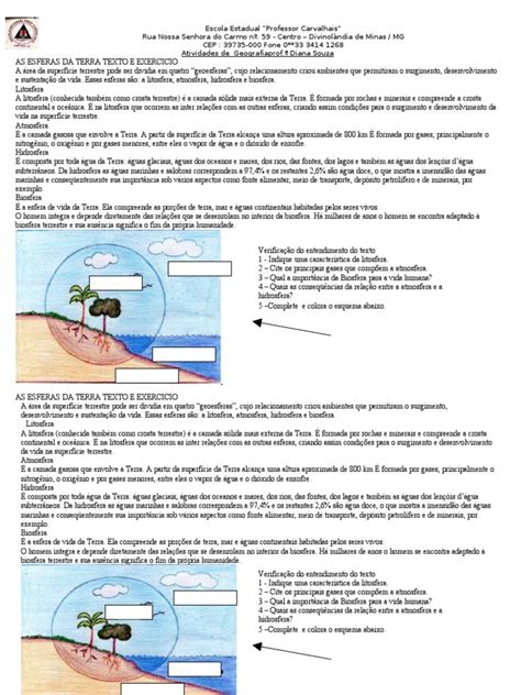 As Esferas Da Terra Pdf Terra Oceanos