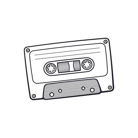 Audio Cassette Illustrator Flat Designs Art Cassette Dibujo Rostros