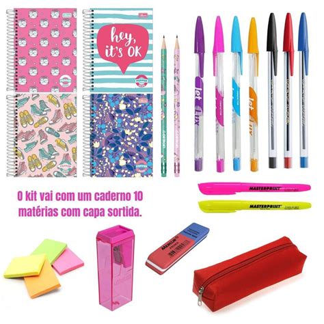 Kit Escolar Feminino Pontofrio