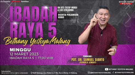 Ibadah On Site 5 Tatap Muka Gereja Bethany Yestoya 12 Maret 2023