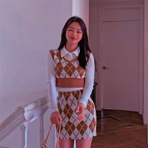 𝘬𝘺𝘶𝘯𝘨𝘮𝘪𝘯 Summer Outfits Fashion Two Piece Skirt Set