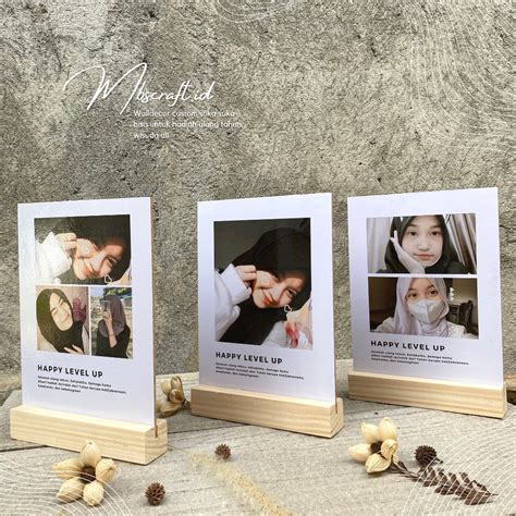 Jual Custom Kado Ulang Tahun Cetak Foto Stand Kayu Kado Ulang Tahun