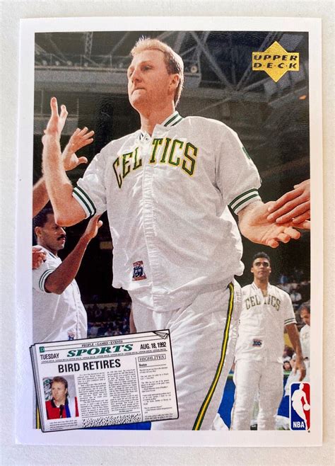 1992 93 Upper Deck SP1 Larry Bird Magic Johnson Retirement 2 Sided