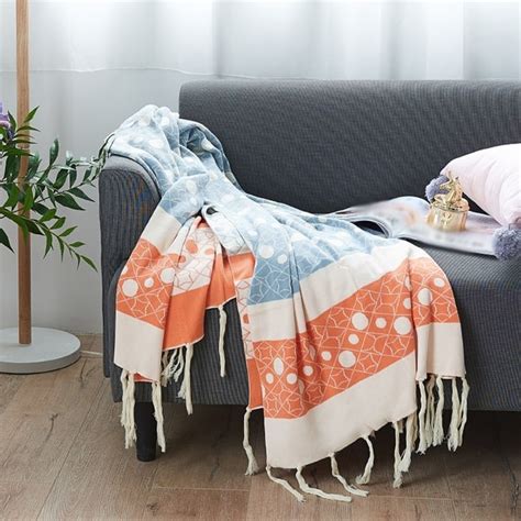 Knit Throw Tassel Blanket Apollobox