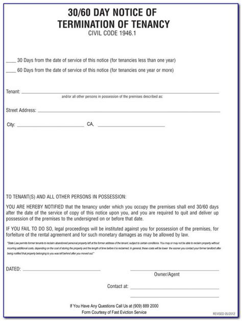 Alberta Landlord Eviction Notice Form 2023