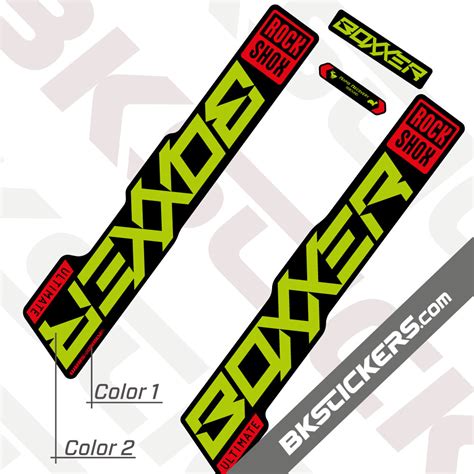 Rockshox Boxxer Stickers Kit Black Forks Bkstickers