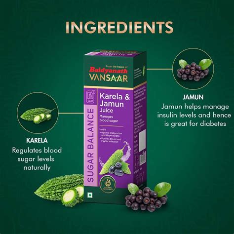 Baidyanath Vansaar Karela Jamun Juice Litre Price Uses Side