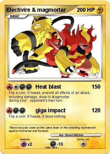 Pokémon Electivire magmortar 1 1 Heat blast My Pokemon Card