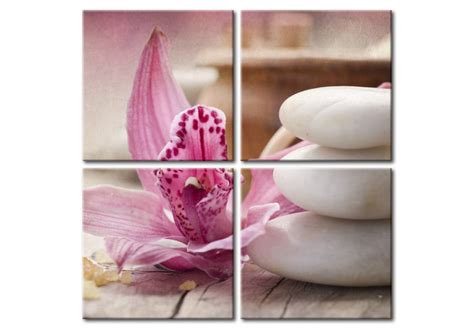 Foto Auf Leinwand Orchidee Und Zen Orchideen Blumen Wandbilder