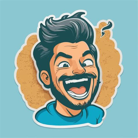 Hombre Feliz Vector De Dibujos Animados Vector Premium