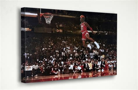 Michael Jordan Canvas Michael Jordan Signature Dunk Moves Art Etsy