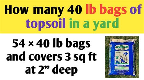 How Many Lb Bags Of Topsoil In A Yard Lb Bag Of Topsoil Covers