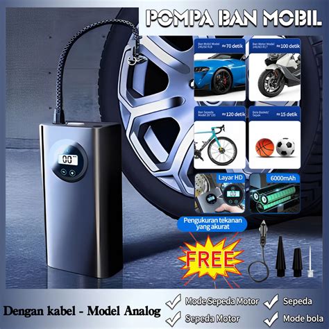 Jual Mini Car Air Infatable Pump Portable 108W Pompa Angin Ban Mobil