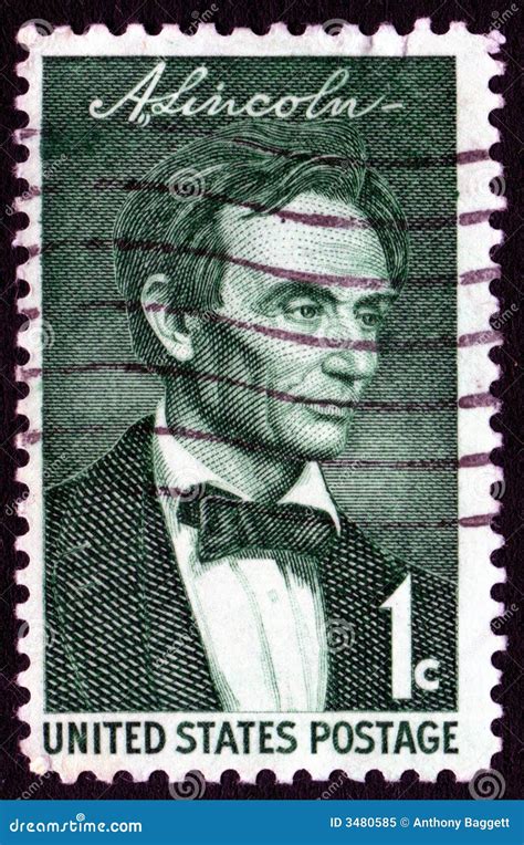 Vintage Abraham Lincoln Stamp Stock Image - Image of high ...