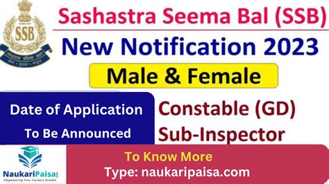 Ssb Recruitment 2023 Notification For 1656 Job Post Onlilne