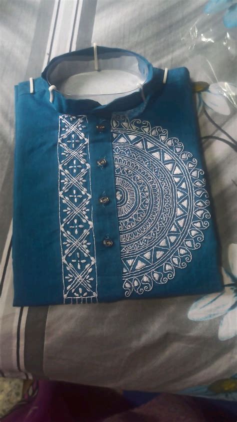 Embroidery On Panjabi Fabric Paint Shirt Fabric Painting On Clothes