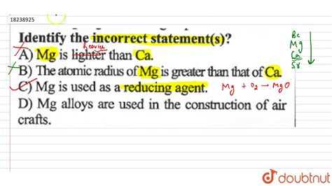 Identify The Incorrect Statement S Youtube