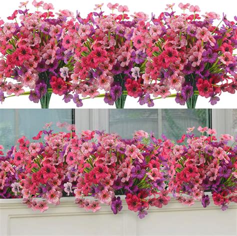 Lot De Bouquets De Fleurs Artificielles Pour Ext Rieur D Coration D