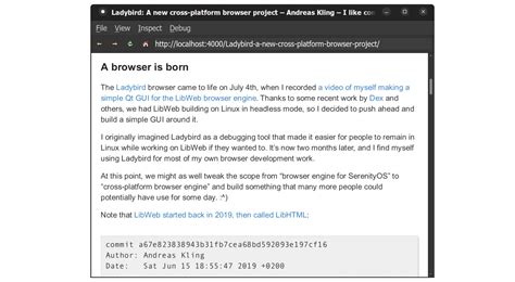 Ladybird Un Nuevo Navegador Web De Código Abierto Y Multiplataforma