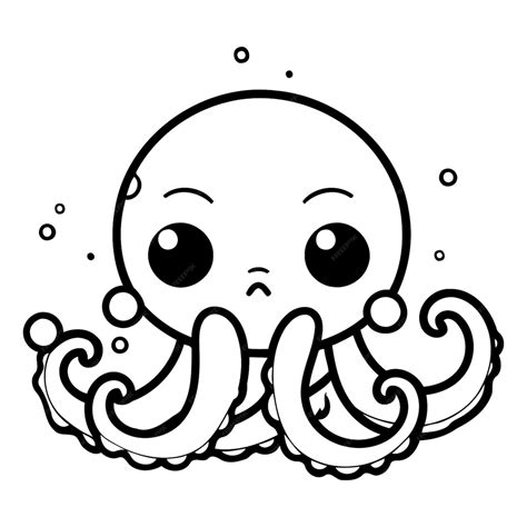 Cute kawaii octopus Vector illustration of a cute octopus | Premium AI ...