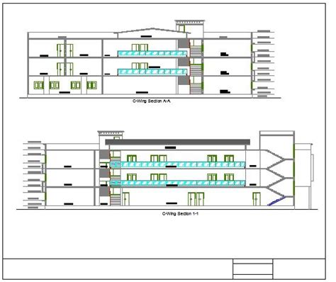 Section View Of B Wing Autocad Drawing Thousands Of Free Autocad Drawings